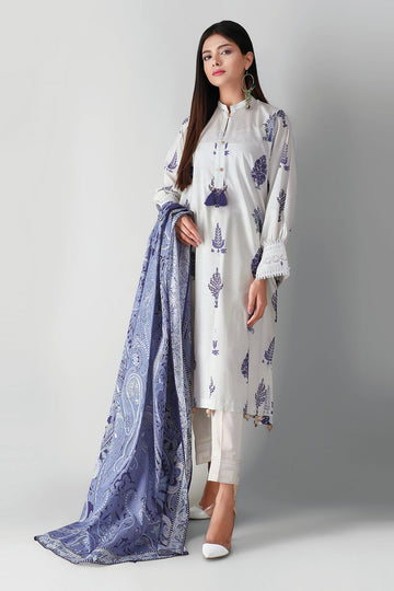 L21339 White Khaadi Autumn Collection 2021